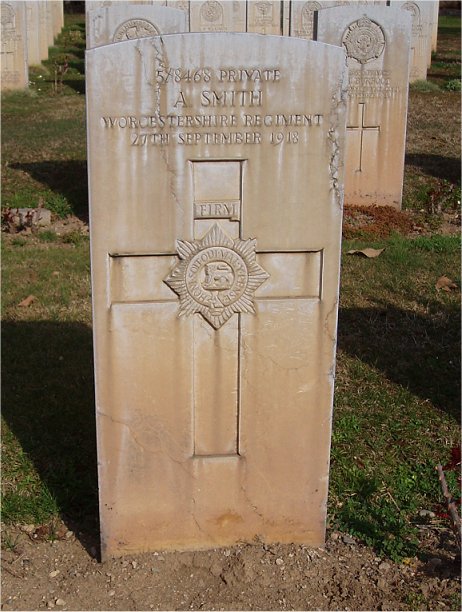 Private Albert Smith (5/8468) war grave