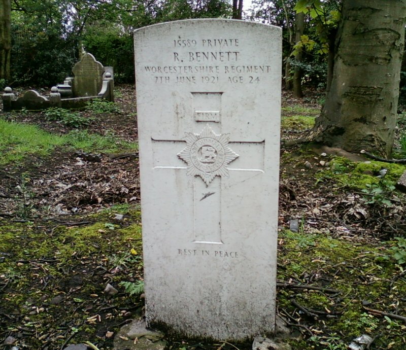 Private Richard Bennett (15589) war grave